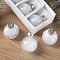 Glass Pendants, for Party Decoration, Round, White, 40mm, 6pcs/set