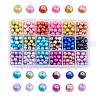 18 Colors Baking Painted Drawbench Glass Beads DGLA-JP0001-07-1