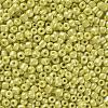6/0 Opaque Colors Lustered Round Glass Seed Beads X-SEED-A012-4mm-122-2