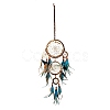 Indian Style ABS Woven Web/Net with Feather Pendant Decorations AJEW-B016-06-2