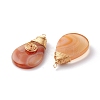 Natural Red Agate Pendants PALLOY-JF00804-4