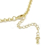 Rack Plating Brass Textured Cable Chain Necklaces for Women NJEW-K382-06G-2