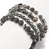 4Pcs 4 Style Mixed Stone Round Beaded Stretch Bracelets Set with Crystal Rhinestone BJEW-JB07885-5