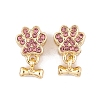 Rack Plating Alloy Rhinestone European Dangle Charms FIND-C055-19G-02-1