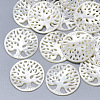 White Shell Filigree Joiners Links SSHEL-S264-044A-1