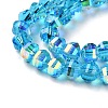 Transparent Electroplate Glass Beads Strands GLAA-Q099-C01-08-1-3