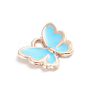 Light Gold Plated Alloy Enamel Charms ENAM-WH0047-41E-2