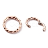 Ion Plating(IP) Twisted Ring Hoop Earrings for Girl Women STAS-K233-02A-RG-2