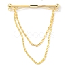 Brass Hanging Chains Collar Pins Tie Clips AJEW-WH0401-65G-1