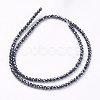 Non-magnetic Synthetic Hematite Beads Strands G-S086-3mm-2