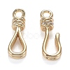 Brass Hook and Eye Clasps KK-F120-016G-2