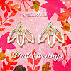 SHEGRACE 925 Sterling Silver Gold Plated Stud Earrings JE668C-4