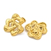 Flower Ion Plating(IP) 304 Stainless Steel Stud Earrings EJEW-H013-27G-2