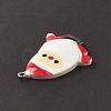 Christmas Theme Opaque Resin Pendants RESI-C021-01C-4