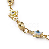 Handmade Brass Enamel Link Chains Jewelry Sets SJEW-JS01164-6