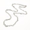 304 Stainless Steel Cable Chain Necklace Making X-STAS-A028-N091P-1
