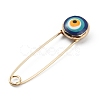 Alloy & Glass Safety Pins AJEW-WH0323-29D-1