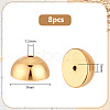 PandaHall Elite 8Pcs Brass Ear Nuts KK-PH0006-49-2