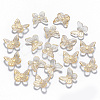 Transparent Spray Painted Glass Charms X-GLAA-T016-21C-1