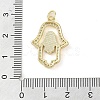 Brass Micro Pave Clear Cubic Zirconia Pendants KK-Q813-04G-4