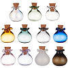 DELORIGIN 11Pcs 11 Colors Lucky Bag Shape Glass Cork Bottles Ornament AJEW-DR0001-01-1