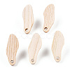 Ash Wood Stud Earring Findings EJEW-N017-011S-1