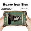 Vintage Metal Tin Sign AJEW-WH0189-158-3