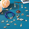 40Pcs 20 Styles Evil Eye Zinc Alloy Enamel Connector Charms ENAM-TA0001-37-7