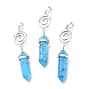 Synthetic Turquoise Pointed Big Pendants G-D0021-01P-05-2