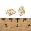 Brass Micro Pave Clear Cubic Zirconia Charms KK-L212-20G-3