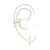 Brass Cuff Earrings and Hoop Earrings Sets EJEW-BB35145-9