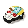 Skull Food Grade Eco-Friendly Silicone Focal Beads SIL-Q022-01A-2