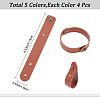 Gorgecraft 20Pcs 5 Colors Imitation Leather Cable Keepers AJEW-GF0006-41-2