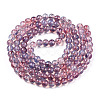 Baking Painted Glass Beads Strands DGLA-Q023-8mm-DB69-01-2