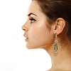 ANATTASOUL 2 Pairs 2 Colors Crystal Rhinestone Teardrop Dangle Stud Earrings EJEW-AN0001-77-5