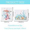 CREATCABIN 6 Sheets 2 Styles Ocean Theme PVC Self Adhesive Decorative Stickers DIY-CN0002-95-2