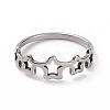 201 Stainless Steel Star Wrap Finger Ring for Women RJEW-J051-24P-2