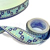 50 Yards Ethnic Style Polyester Flower Jacquard Ribbon for DIY Bowknot Making PW-WG64D4A-01-3