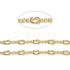 Rack Plating Brass Bowknot Link Chains CHC-C005-06G-2