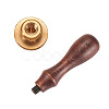   DIY Letter Scrapbook Brass Wax Seal Stamps and Wood Handle Sets AJEW-PH0010-T-3