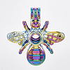 Plated Alloy Bead Cage Pendants PALLOY-S119-096-2