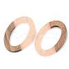 Opaque Resin & Walnut Wood Pendants X-RESI-S389-022A-C02-2