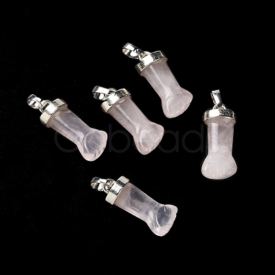 Natural Rose Quartz Pendants G-K322-01F-P-01-1