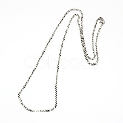 Tarnish Resistant 304 Stainless Steel Venetian Chain Necklace Making STAS-A028-N032P-1