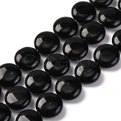 Natural Obsidian Beads Strands G-C159-A03-01-1