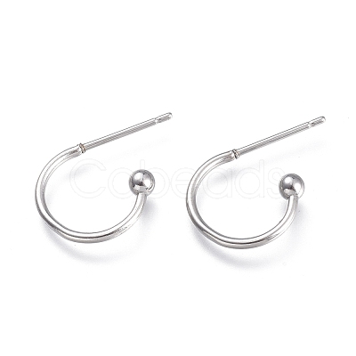 Non-Tarnish 304 Stainless Steel Earring Hooks STAS-K211-01P-1