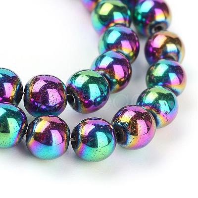 Non-magnetic Synthetic Hematite Beads Strands G-S096-4mm-5-1