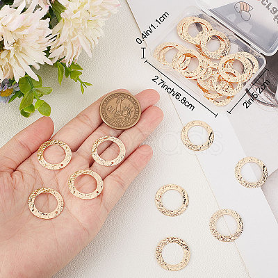 Beebeecraft 30Pcs Brass Connector Charms KK-BBC0007-40-1