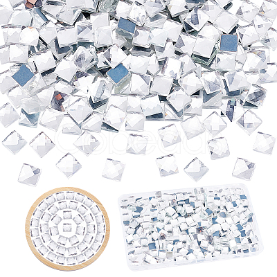 PANDAHALL ELITE Square Glass Mosaic Tiles PORC-PH0001-33-1