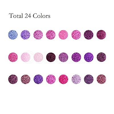 288G 24 Colors Glass Seed Beads SEED-JQ0005-01F-2mm-1